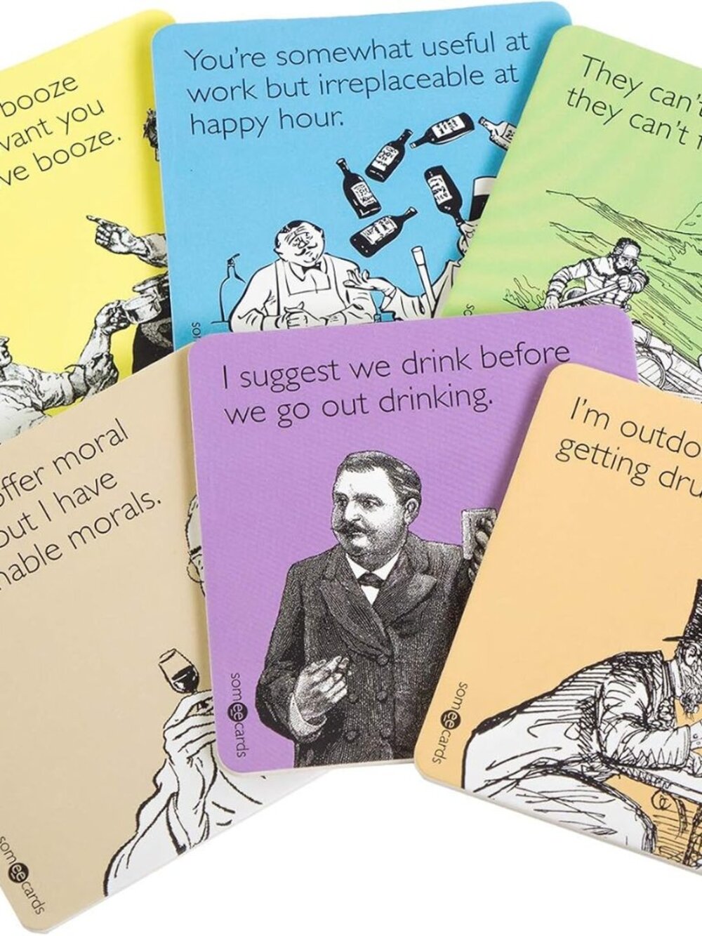 Someecards Assorted Funny Novelty Coasters Set of 6